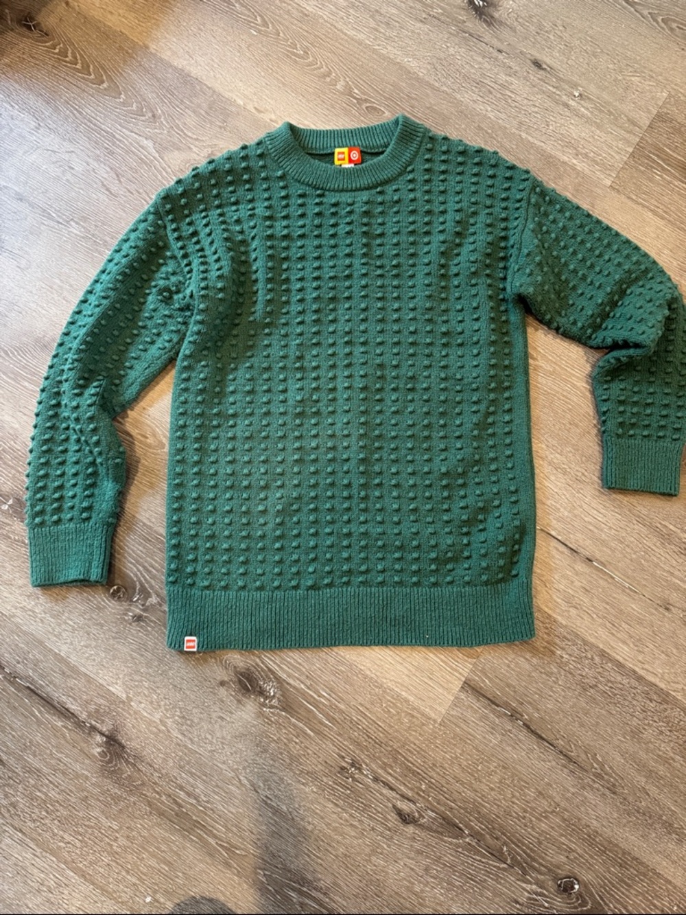 Lego Women’s Forest Green Bobble-Knit Crewneck Sweater